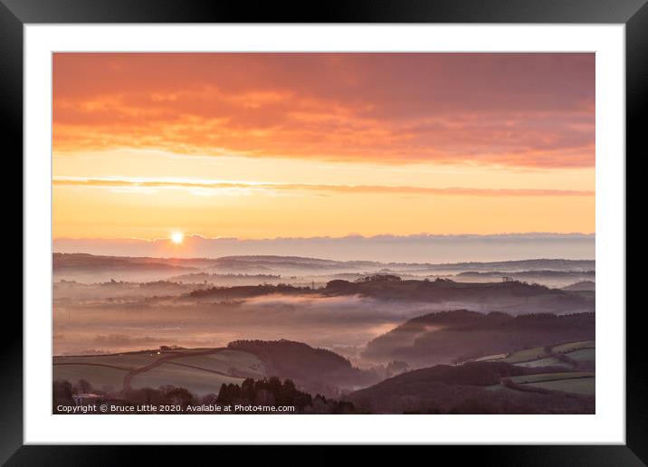 Sun up at Haytor Down Framed Mounted Print by Bruce Little