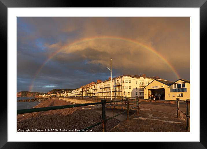 Sidouth Lifeboat Station Rainbow Framed Mounted Print by Bruce Little