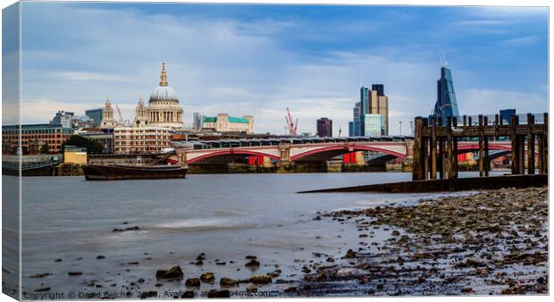 London from the South Bank Canvas Print by David Belcher