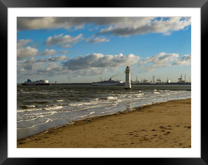 New Brighton in early morning Framed Mounted Print by Wendy Williams CPAGB
