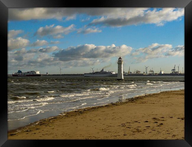 New Brighton in early morning Framed Print by Wendy Williams CPAGB