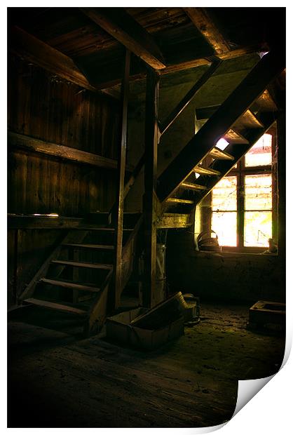 Mill steps Print by Nathan Wright