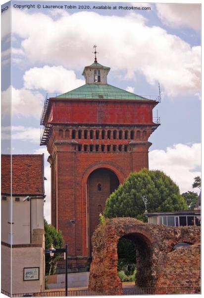 Jumbo, Mercury and Roman Wall, Colchester Canvas Print by Laurence Tobin