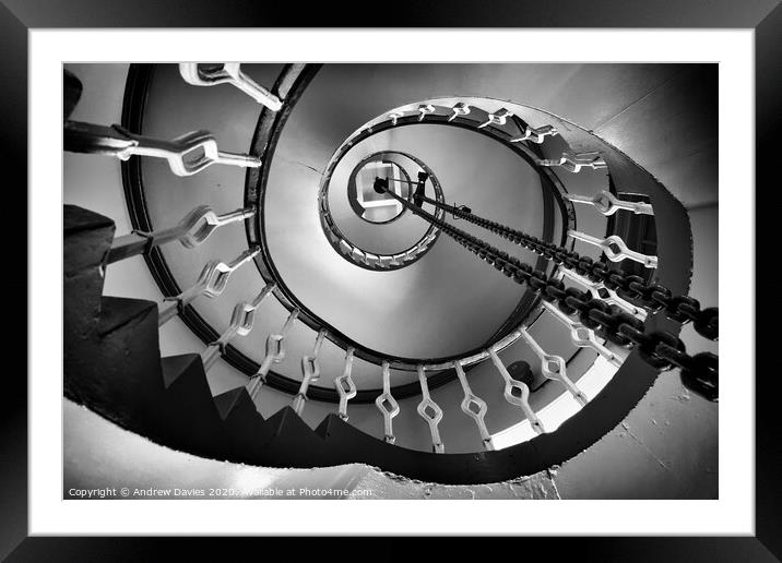 Spiral staircase Framed Mounted Print by Andrew Davies