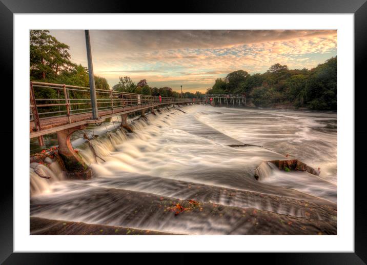 Maidenhead Weir Framed Mounted Print by Mick Vogel