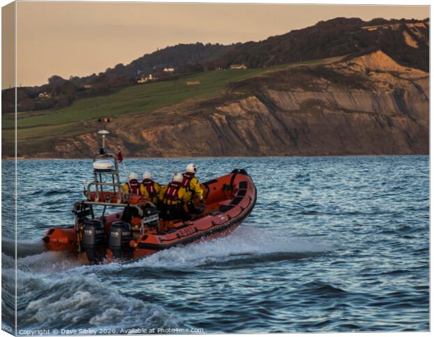 Lyme lifeboat Canvas Print by Dave Sibley
