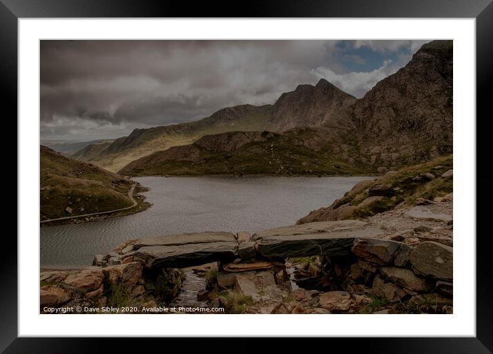 miners track snowdonia Framed Mounted Print by Dave Sibley