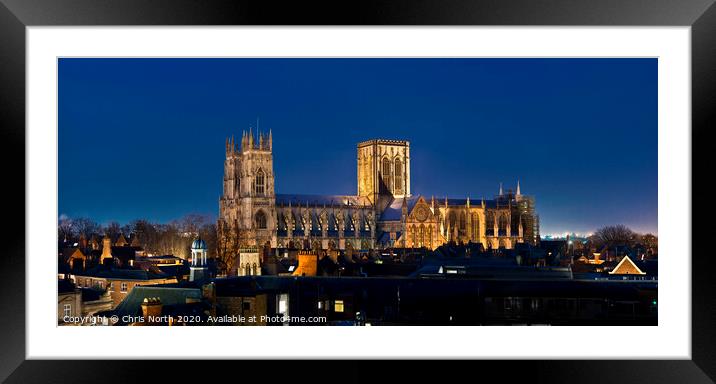 York Minster by night. Framed Mounted Print by Chris North