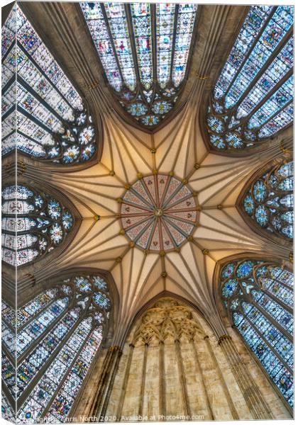  Chapter House ceiling detail. Canvas Print by Chris North
