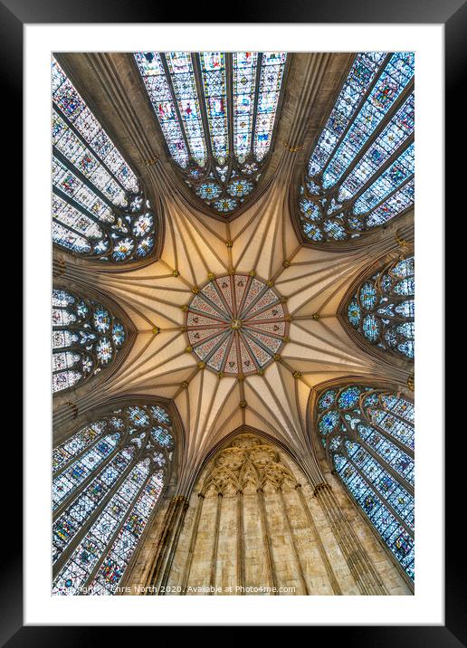  Chapter House ceiling detail. Framed Mounted Print by Chris North