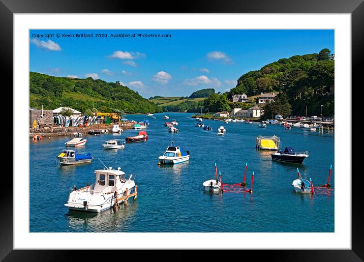 looe river cornwall Framed Mounted Print by Kevin Britland
