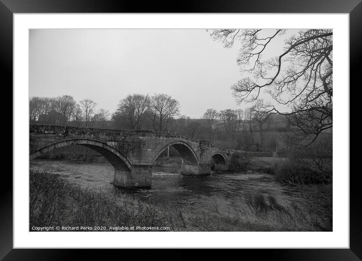 River Wharfe at Barden Framed Mounted Print by Richard Perks