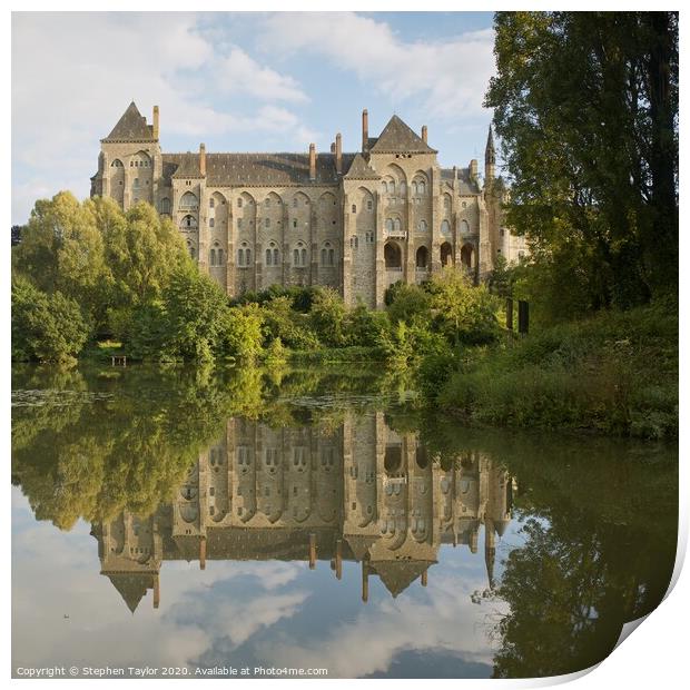 Solesmes Abbey Print by Stephen Taylor