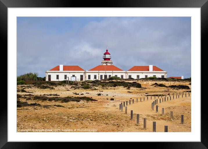 Cape Sardao Lighthouse Framed Mounted Print by Angelo DeVal