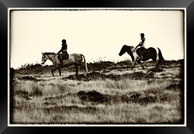 Riding the West Riding Framed Print by Glen Allen