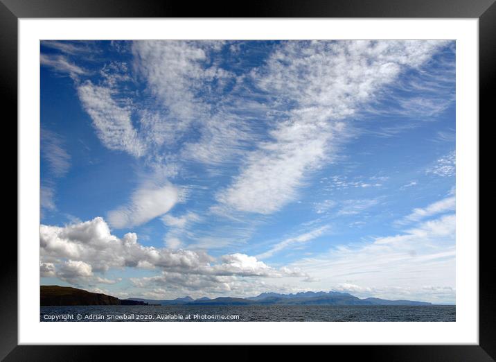 The red and black Cuillin Framed Mounted Print by Adrian Snowball