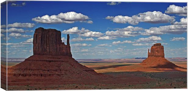 Monument Valley Mittens Canvas Print by David Pringle