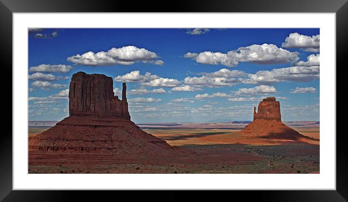 Monument Valley Mittens Framed Mounted Print by David Pringle