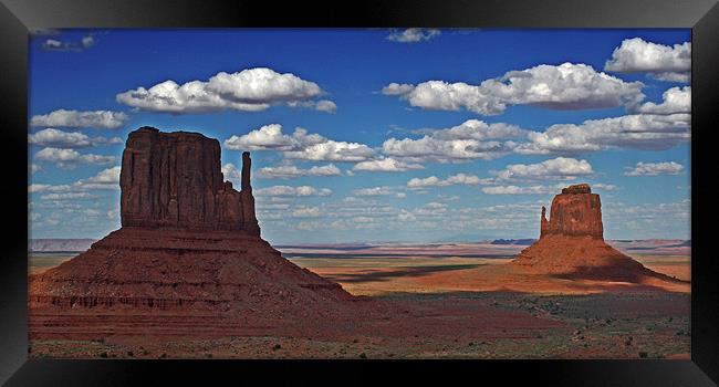 Monument Valley Mittens Framed Print by David Pringle