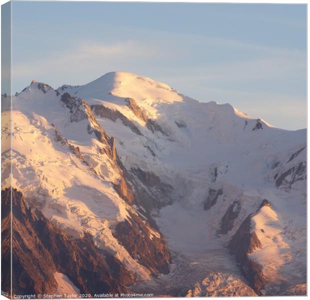 Mont Blanc Canvas Print by Stephen Taylor