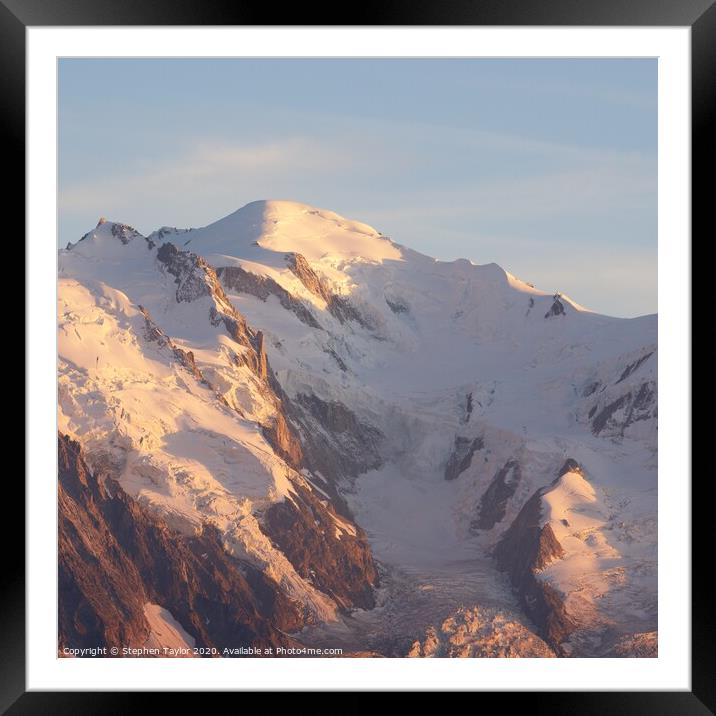 Mont Blanc Framed Mounted Print by Stephen Taylor