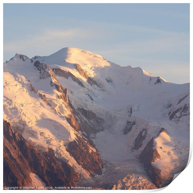 Mont Blanc Print by Stephen Taylor