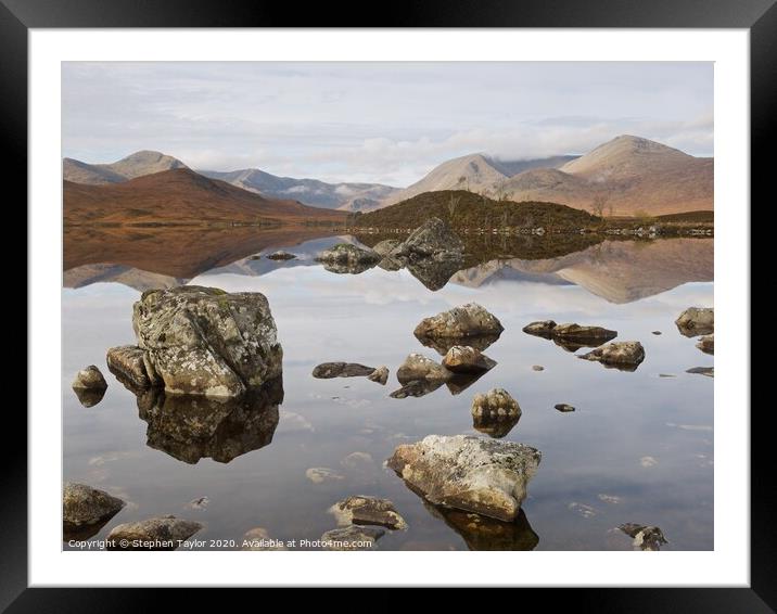 Autumn on Rannoch Moor Framed Mounted Print by Stephen Taylor