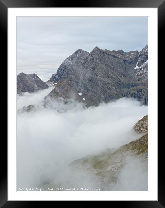 Gavarnie cloud inversion Framed Mounted Print by Stephen Taylor