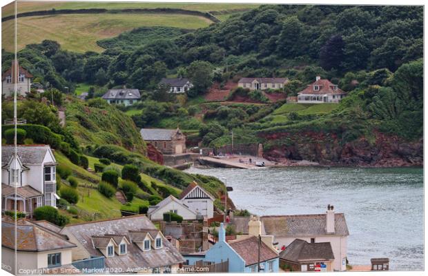 Serenity of Hope Cove Canvas Print by Simon Marlow