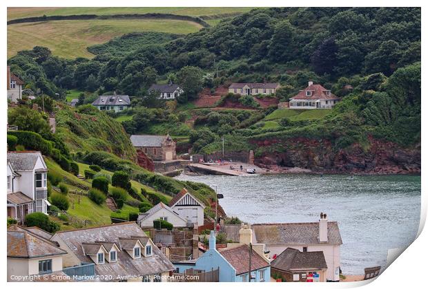 Serenity of Hope Cove Print by Simon Marlow