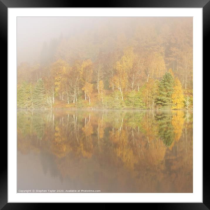 Autumn reflections Framed Mounted Print by Stephen Taylor