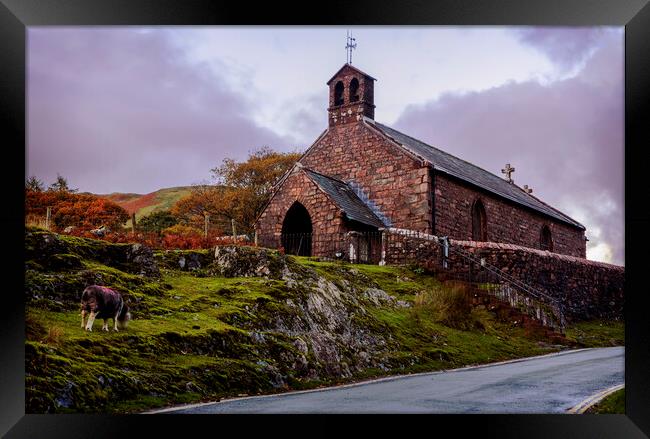 St James Church, Buttermere, Cumbria, England Framed Print by Maggie McCall