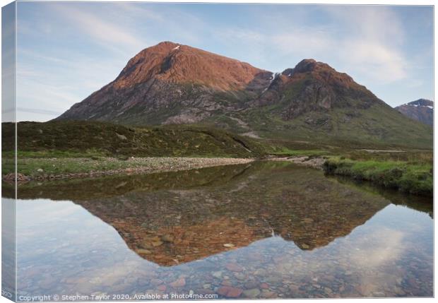 Buachaille at sunset Canvas Print by Stephen Taylor