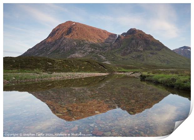 Buachaille at sunset Print by Stephen Taylor