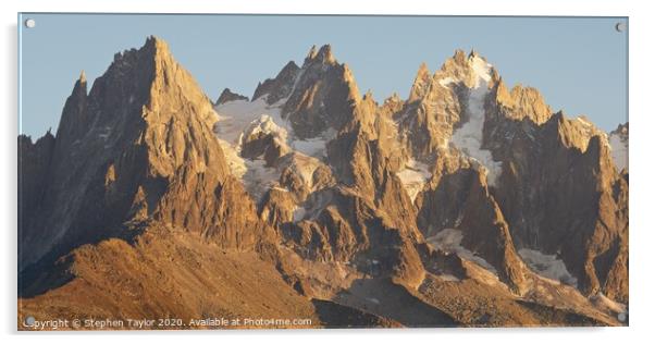Aiguille du Grepon Acrylic by Stephen Taylor