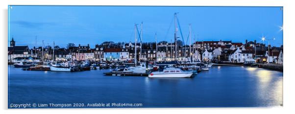 Anstruther at night Acrylic by Liam Thompson