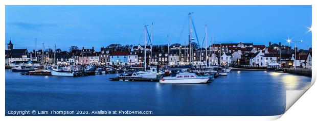 Anstruther at night Print by Liam Thompson