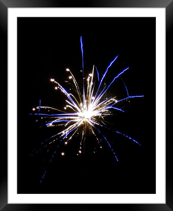 firework Framed Mounted Print by Heather Newton