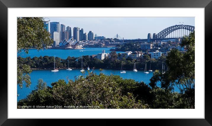 Sydney Harbour, Australia  Framed Mounted Print by Steven Ralser
