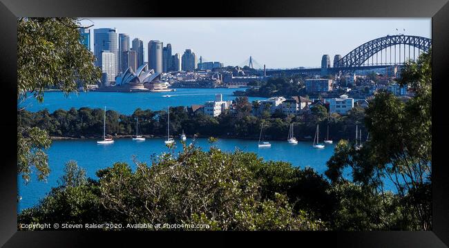Sydney Harbour, Australia  Framed Print by Steven Ralser