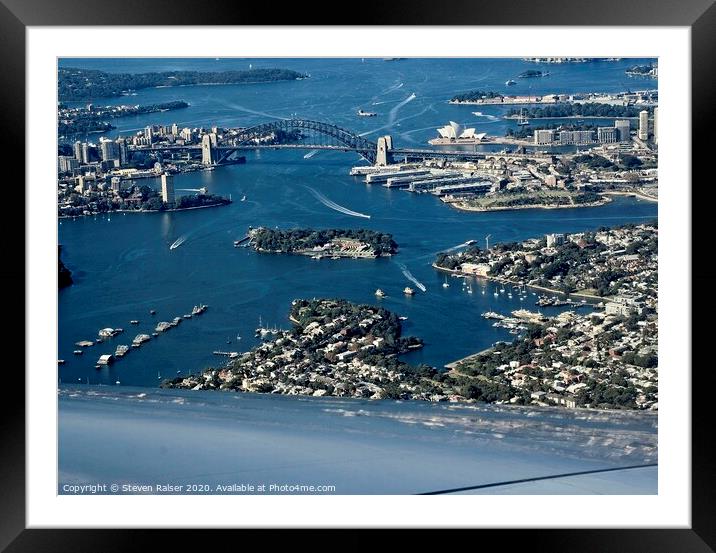 Sydney Harbor 3, Australia Framed Mounted Print by Steven Ralser