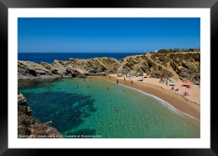 Buizinhos Beach Summer Scene Framed Mounted Print by Angelo DeVal
