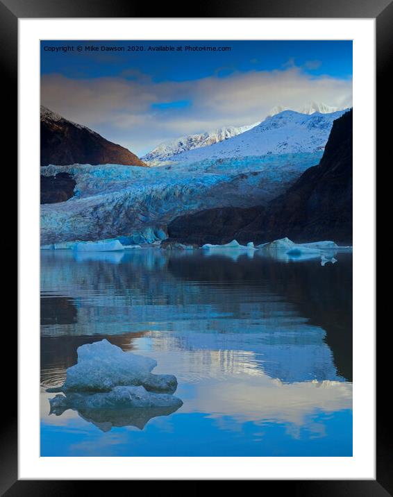 Ice Blue Framed Mounted Print by Mike Dawson