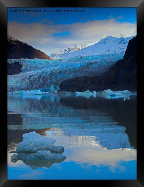 Ice Blue Framed Print by Mike Dawson