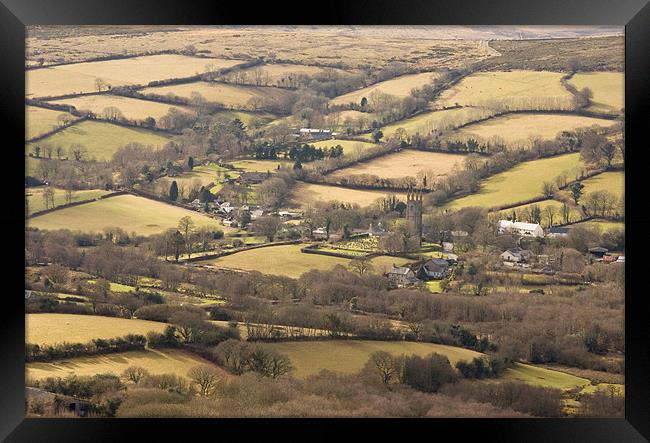 Widecombe in The Moor Framed Print by Pete Hemington