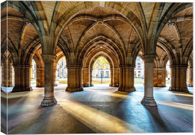 The Cloisters - Glasgow University Canvas Print by Grant Glendinning
