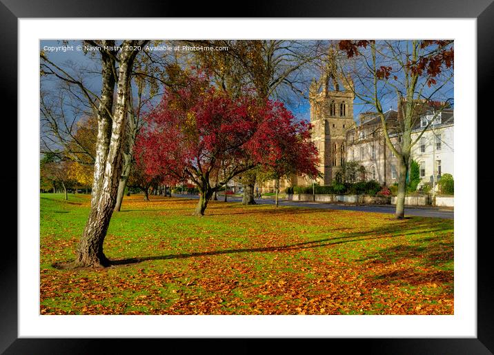 Autumn Colours, South Inch, Perth Framed Mounted Print by Navin Mistry