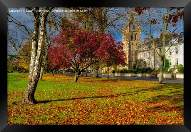 Autumn Colours, South Inch, Perth Framed Print by Navin Mistry