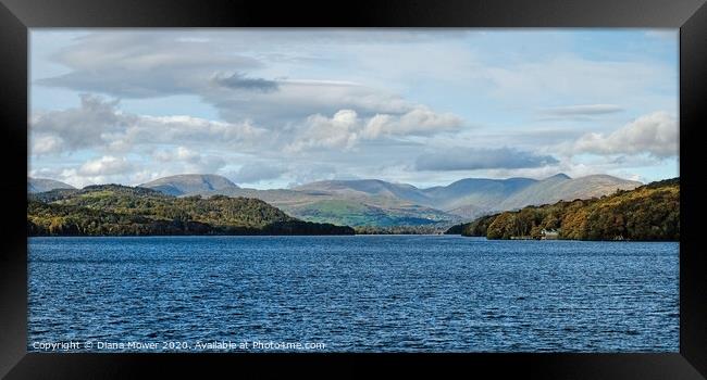 Windermere and The Fairfield Horseshoe Framed Print by Diana Mower