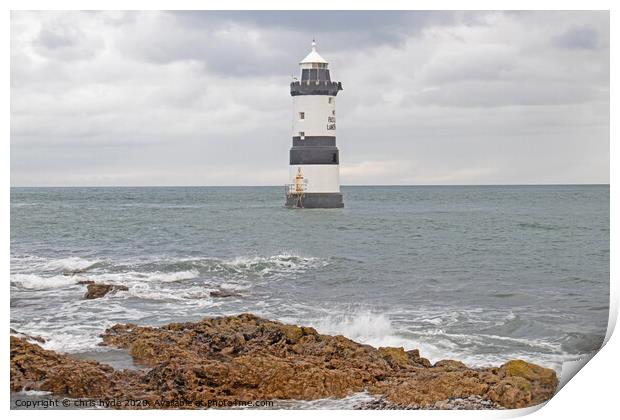 Ponmen Lighthouse  Print by chris hyde